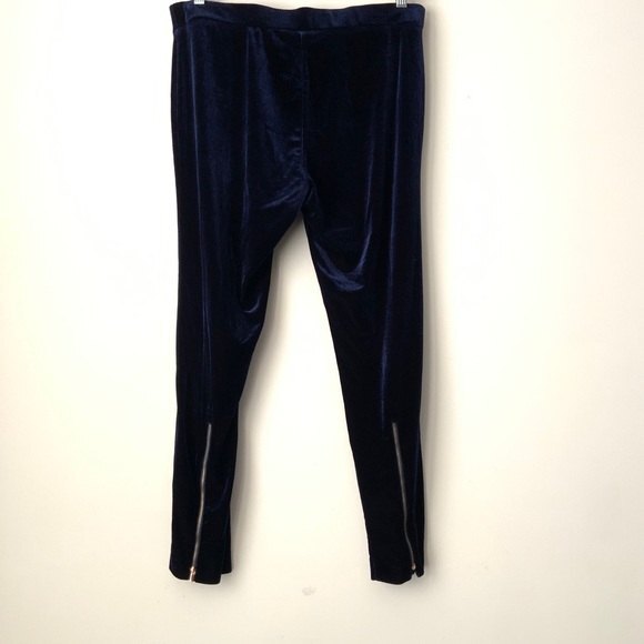 Cache Velour Pull-on Skinny Leg Pants Women Size L - Picture 2 of 4